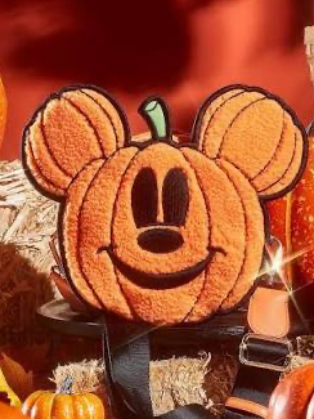 Stoney Clover Lane Mickey Mouse Pumpkin Crossbody Bag - Say Boo! - Picture 2 of 11